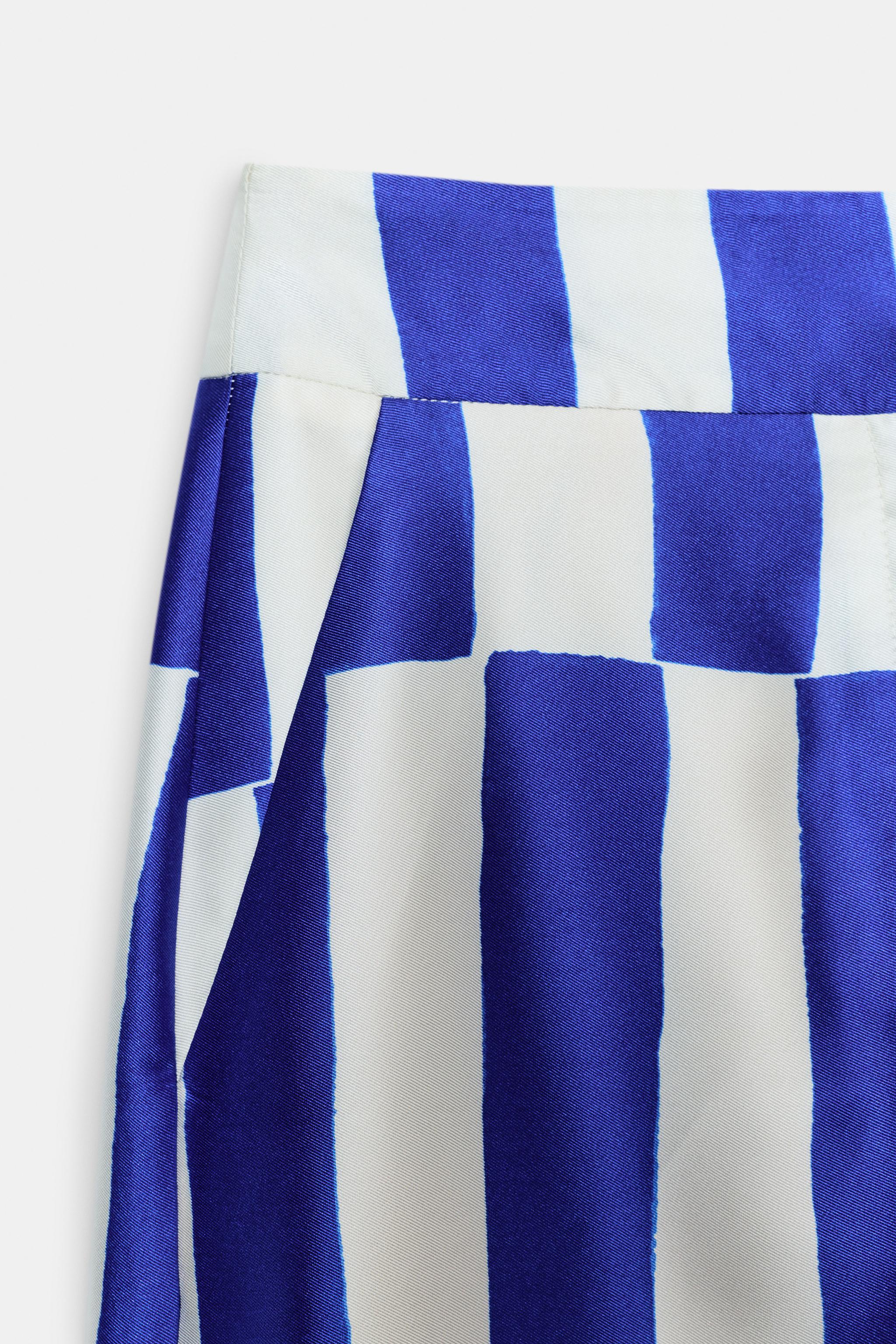 STRIPED WIDE LEG PANTS
